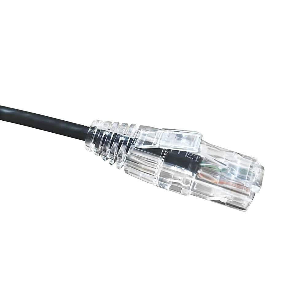 Bild von patchkabel CAT6A U/UTP 4P28 SLIM PVC zwart RJ45 snagless 1,0m SCP 10G