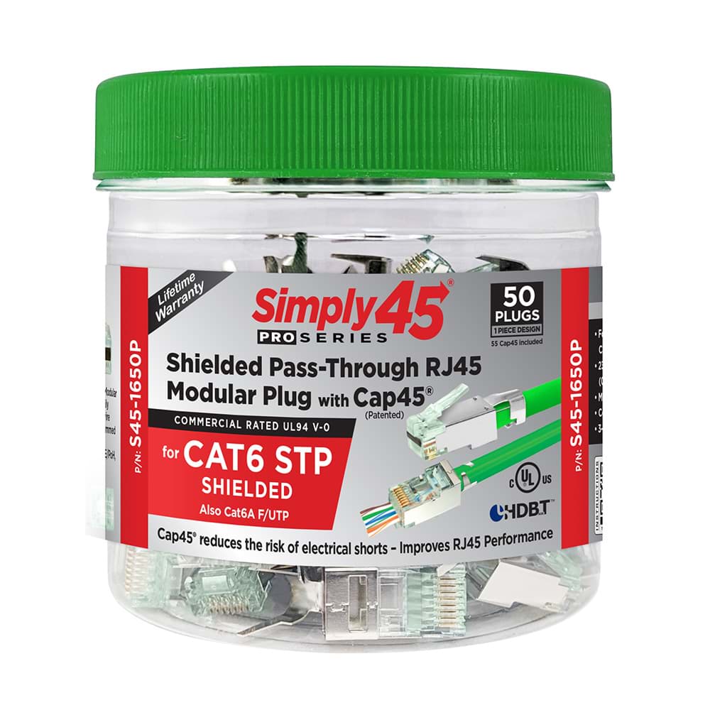 Afbeelding van RJ45 Simply45-ProSeries CAT6 STP AWG23 dmax=8,0mm BL50