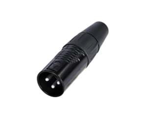 Afbeelding van XLR kabeldeel 3 pin pen zwarte behuizing zilvercontact BULK REAN