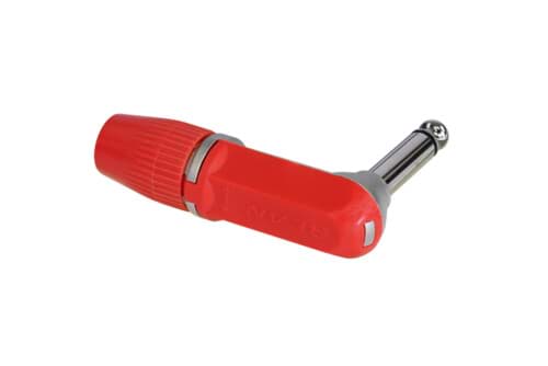 Picture of jack 6,3mm steker 2-polig haaks nikkel tule rood NYS