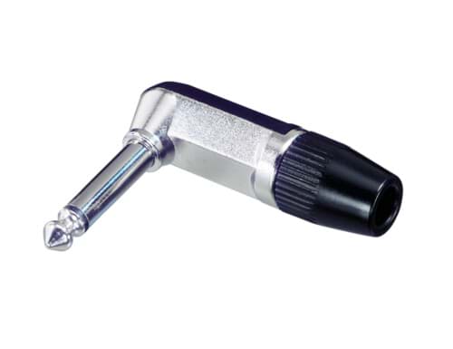 Picture of jack 6,3mm steker 2-polig haaks nikkel tule zwart NYS