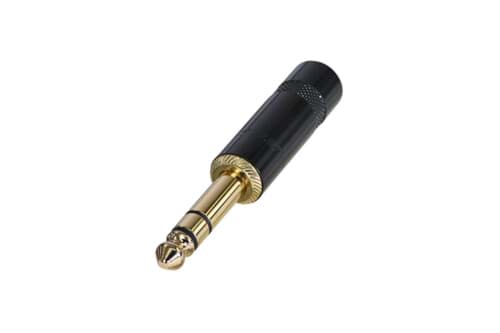Picture of jack 6,3mm steker 3-polig zwart goud NYS