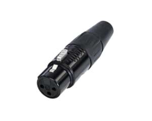 Afbeelding van XLR kabeldeel 3 pin bus zwarte behuizing zilvercontact BULK REAN