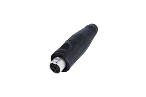 Bild von TINY XLR kabeldeel 5p female zwart/goud rubber