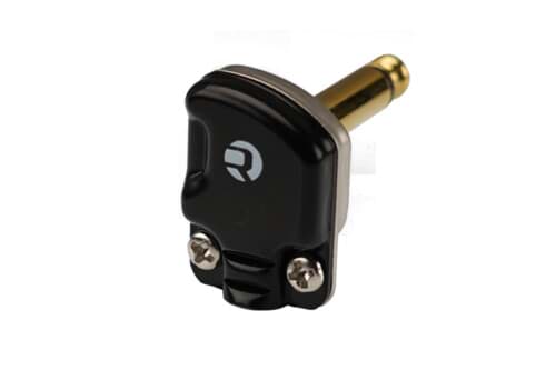 Bild von jack 6,3mm steker 2-polig zwart goud Pancake