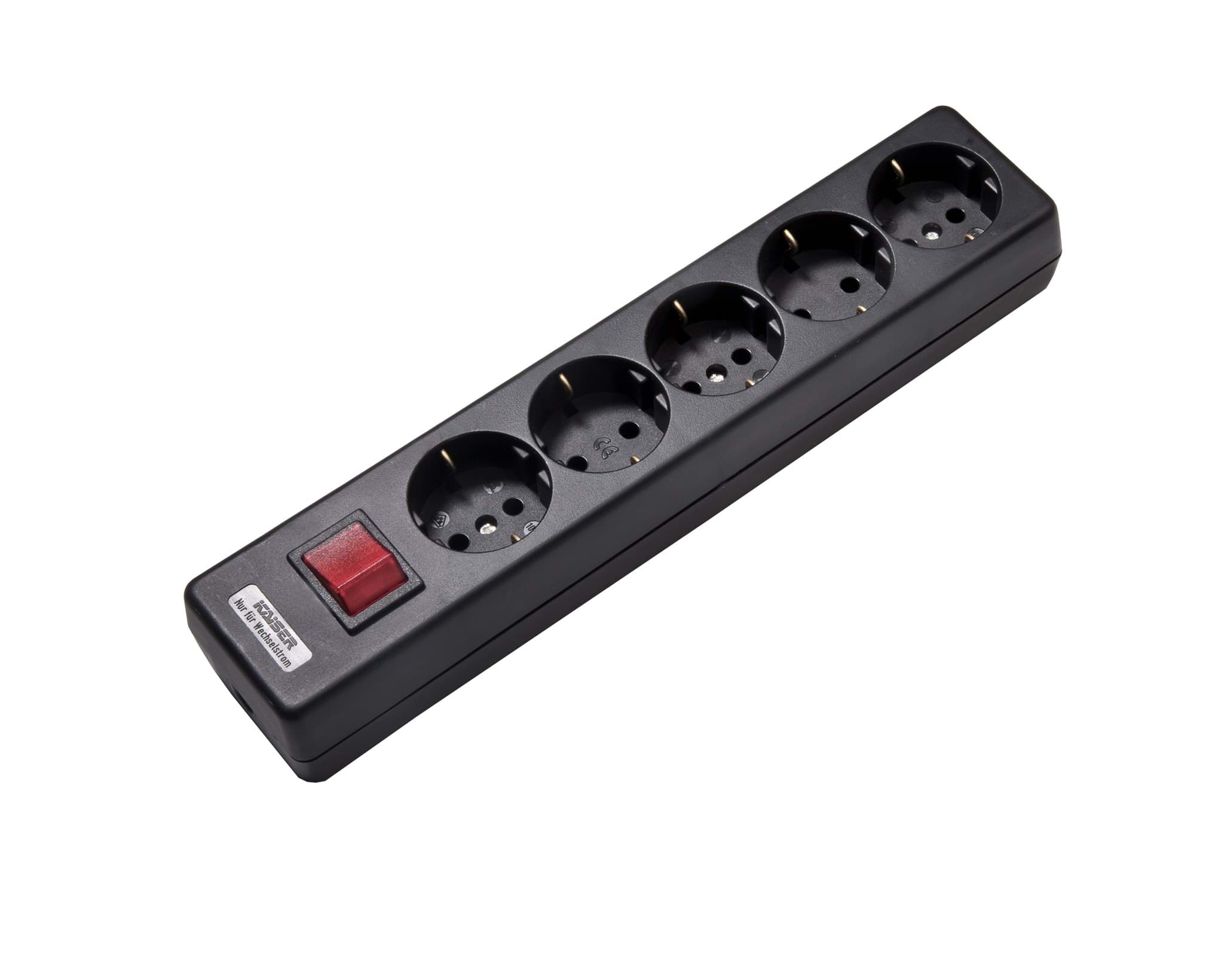 Picture of contactdoos randaarde  5v45gr+schakelaar zwart portable