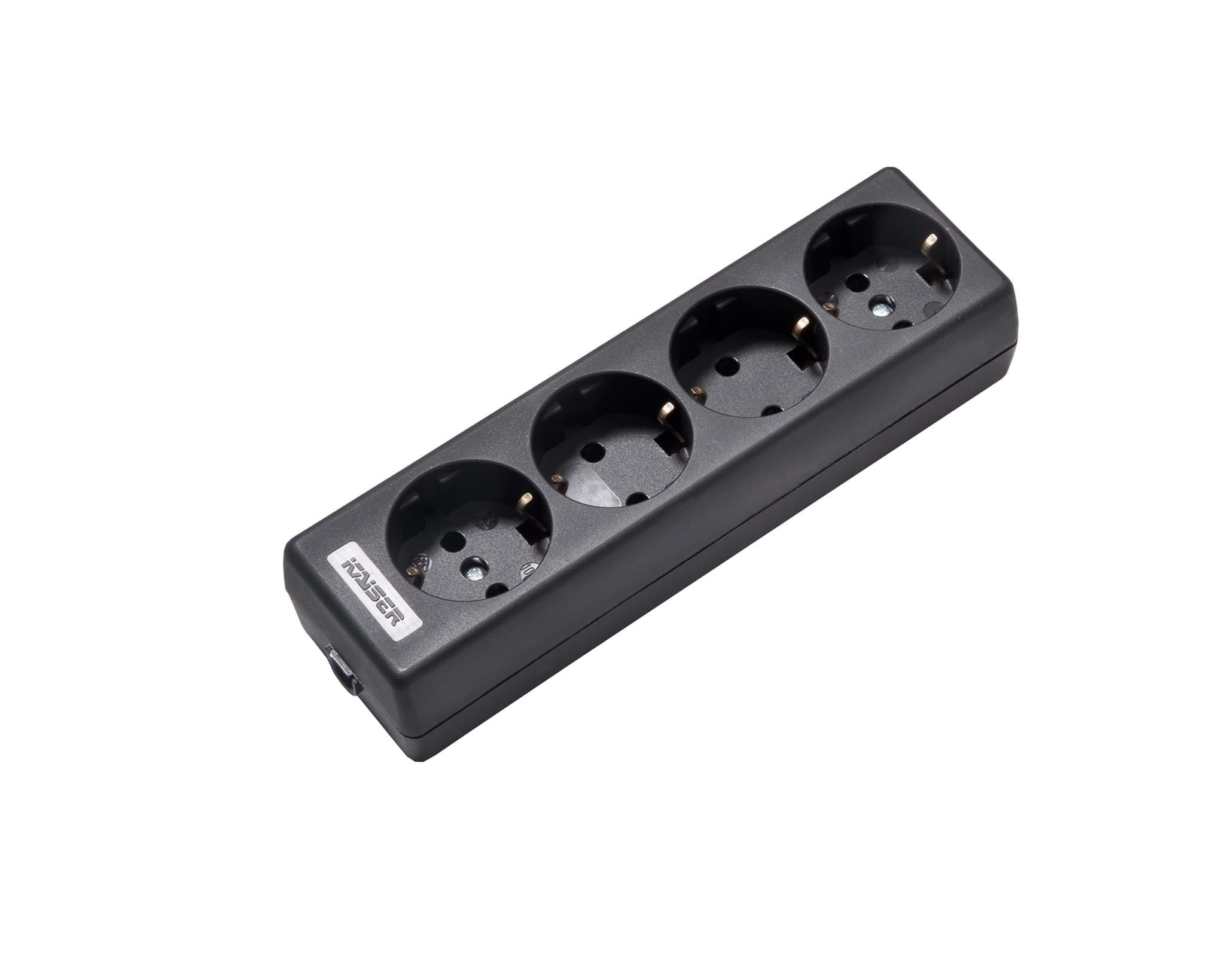 Picture of contactdoos randaarde  4v zwart portable