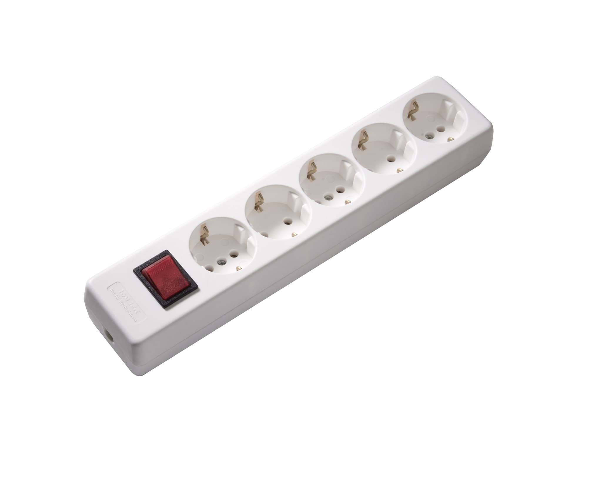 Picture of contactdoos randaarde  5v45gr+schakelaar wit portable