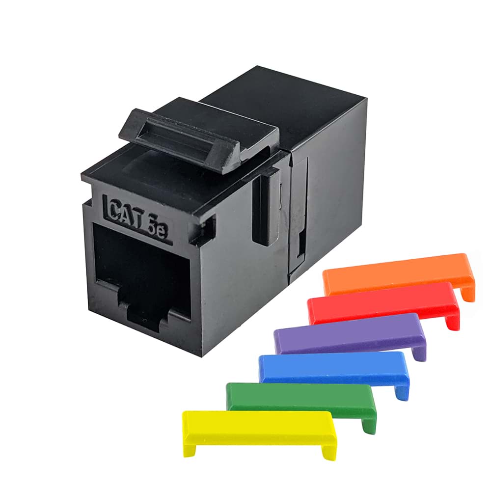 Afbeelding van keystone RJ45/RJ45 CAT5E UTP zwart S45