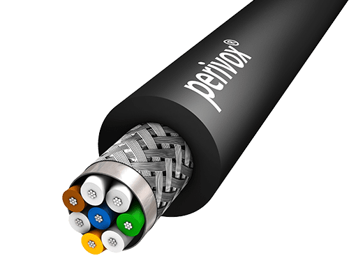 Afbeelding van datakabel PATCH CAT5E SF/UTP 200MHz 4PxAWG26/7 PUR zwart Perivox MTR