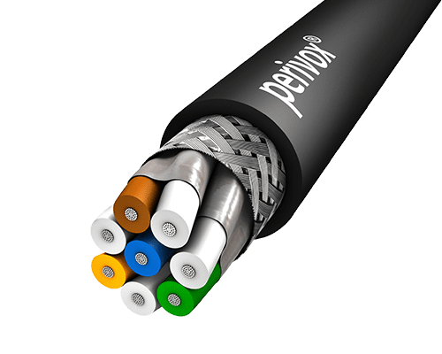 Afbeelding van datakabel PATCH CAT7 S/FTP 600MHz 4PxAWG26/7 PVCSOFT zwart Perivox MTR