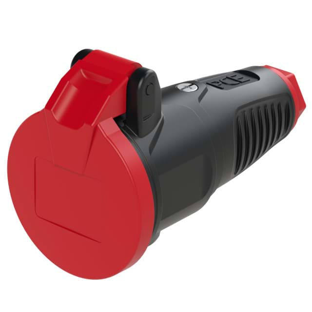 Picture of koppeling randaarde volrubberTPE klapdeksel zwart/rood IP54 Taurus2PCE