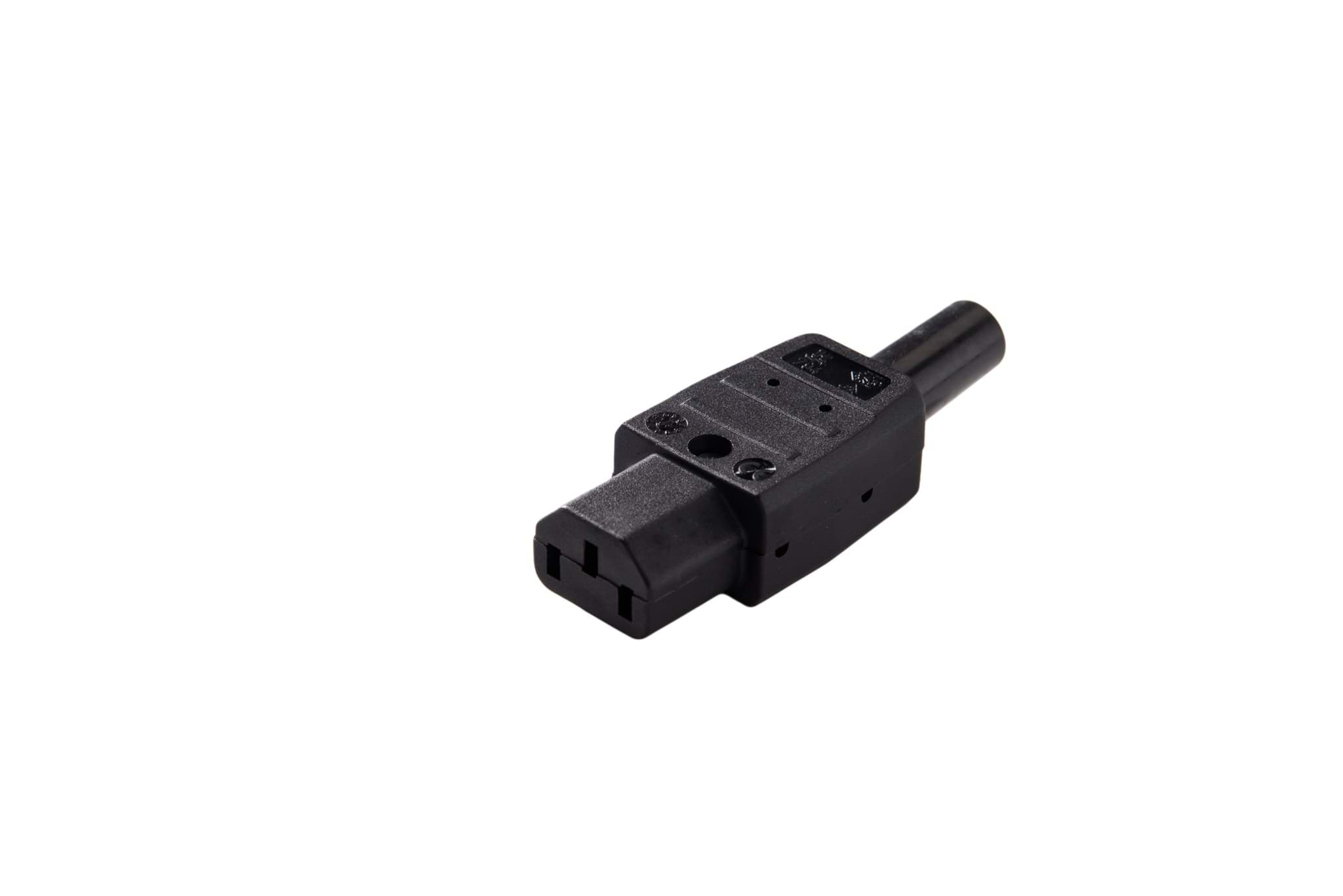 Picture of IEC C13 10A connector bus recht zwart Kaiser