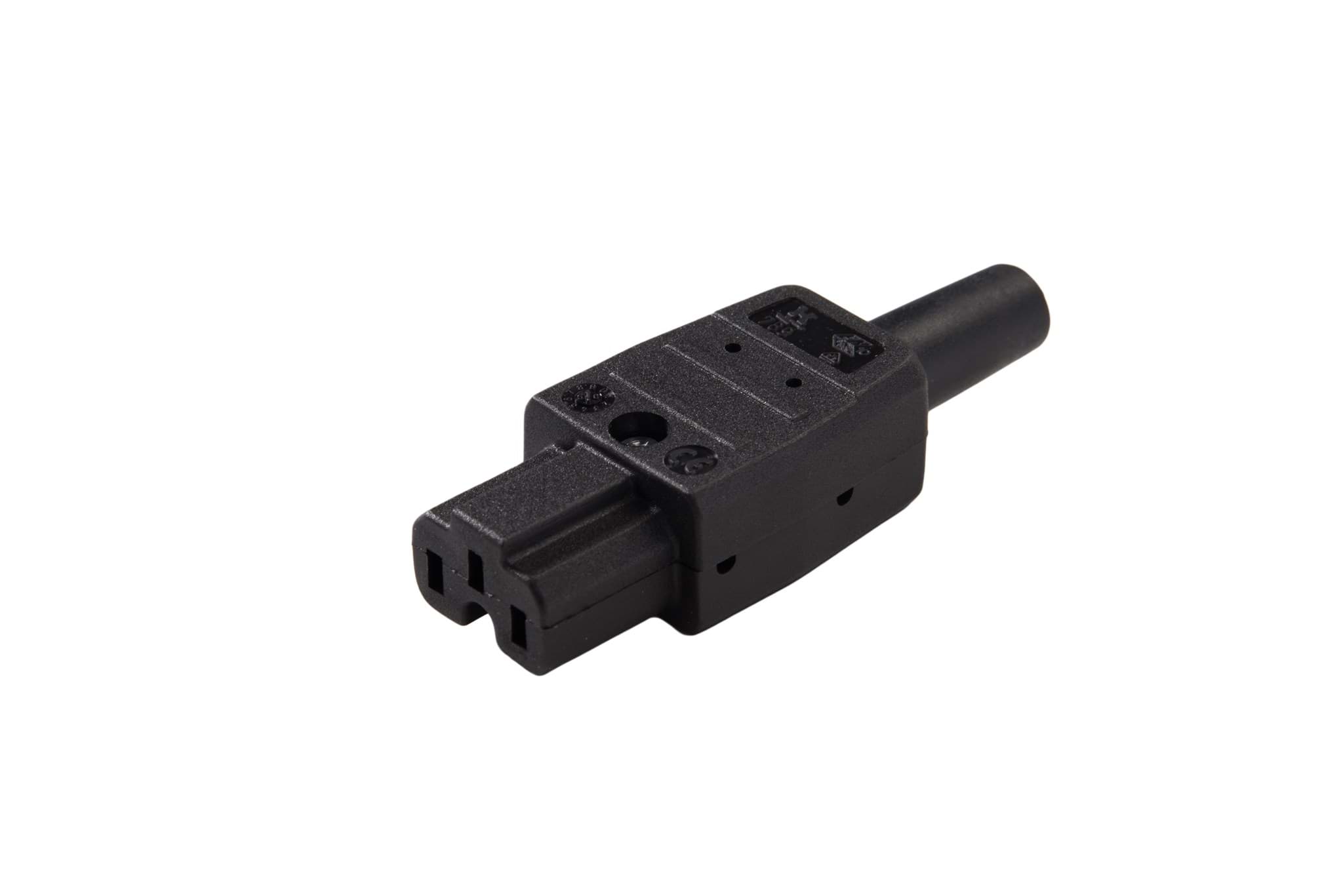 Picture of IEC C15A 10A 155gr connector bus recht zwart Kaiser
