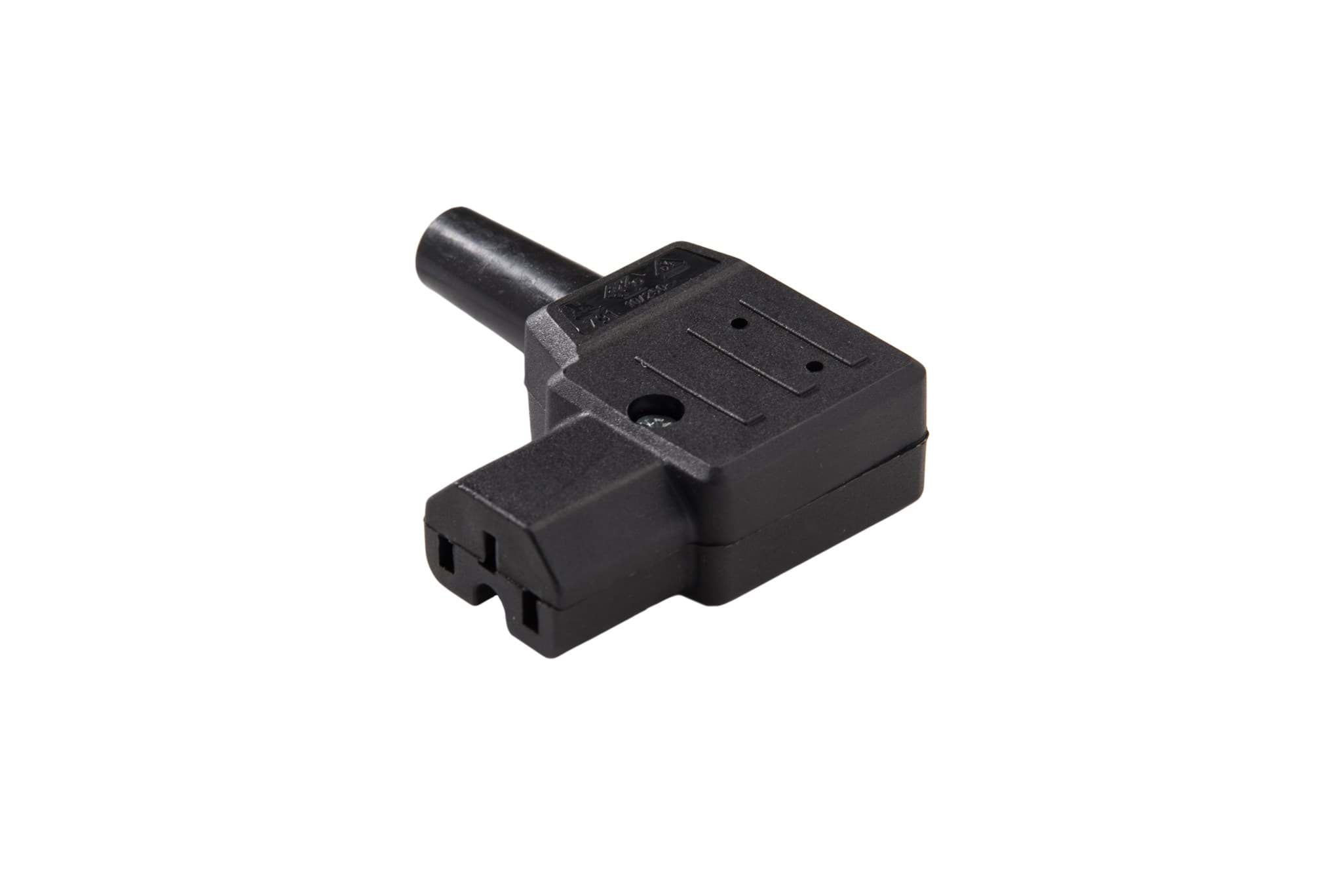 Afbeelding van IEC C15 10A 120gr connector bus haaks rechts zwart Kaiser