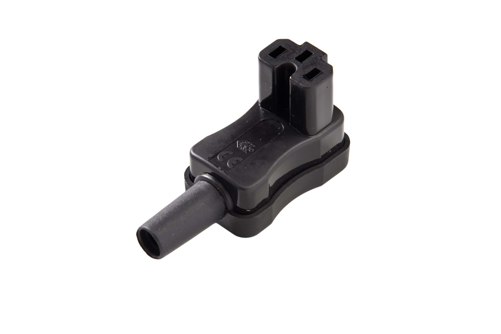 Picture of IEC C15A 10A 155gr connector bus haaks onder zwart Kaiser
