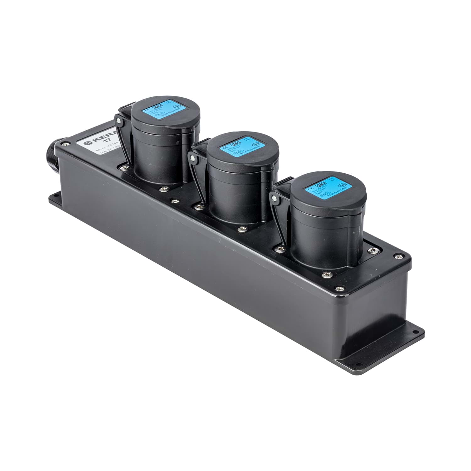 Bild von snoercentrale 3-voudig CEE 3p 16A 230V zwart M20