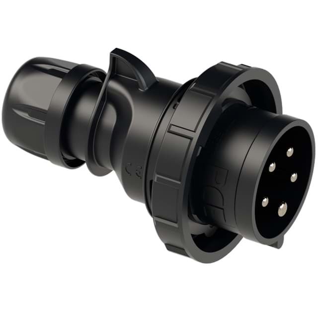 Afbeelding van CEE steker 5p  32A 400V 6h zwart IP67 PCE