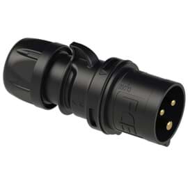 Afbeelding van CEE steker 3p  32A 230V 6h zwart IP44 PCE