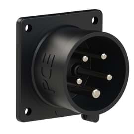 Afbeelding van CEE toestel-inbouw 5p  16A 400V 6h zwart 70x70mm IP44 PCE