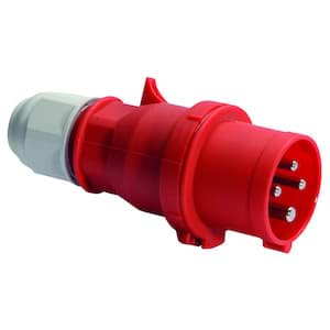 Bild von CEE steker 4p  32A 400V 6h rood IP44 Bals QuickConnect