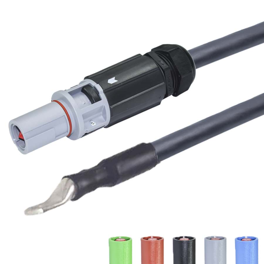Afbeelding van aansluitkabel H07RNF  95mm2 Powerline drain > oog M12 ## 1,2m