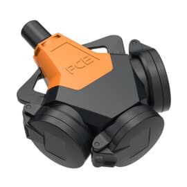 Afbeelding van koppeling penaarde 3-weg rubber-PA6 zwart-oranje Taurus2 PCE