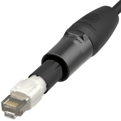 Picture of etherCON kabeldeel zwart TOP IP65 Retractable incl RJ45 connector