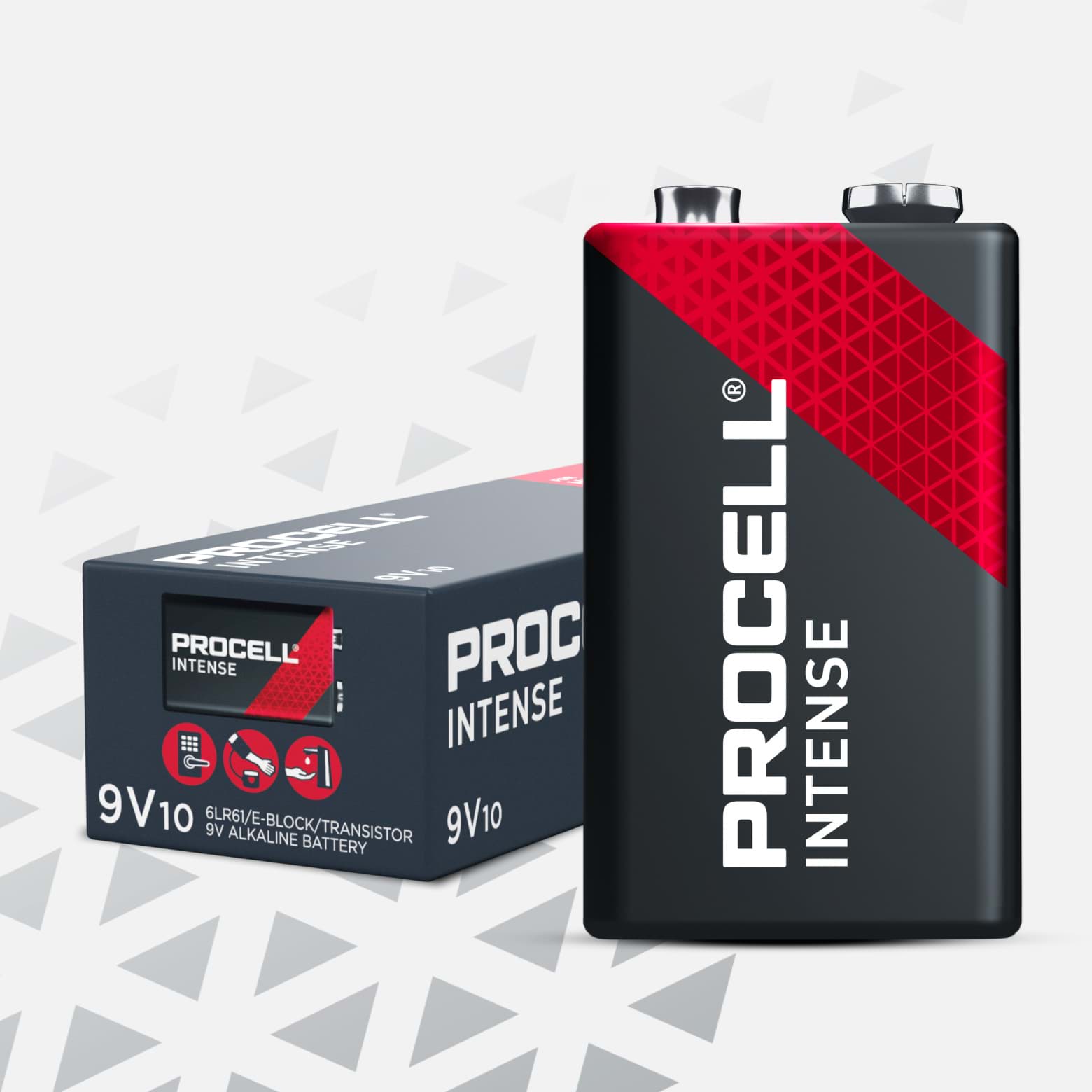 Afbeelding van batterij Procell Intens blok 6LR61 9V pack/10