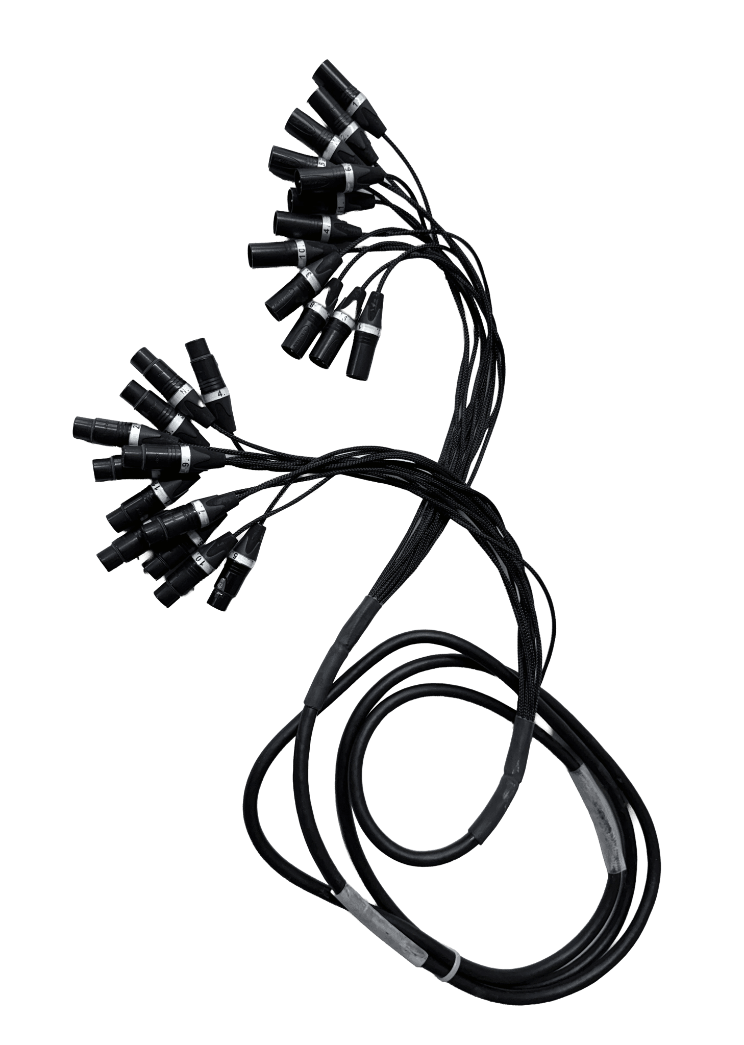 Afbeelding van audiomulti 12k MW-CY0,14 PVC spin 12x XLR fem. 4m>spin 12x XLR male z.
