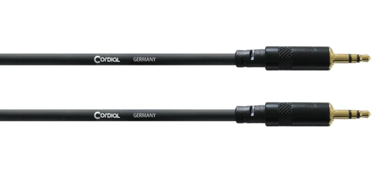 Afbeelding van audiokabel 3,5mm stereo verguld > 3,5mm stereo verguld 0,9m REAN