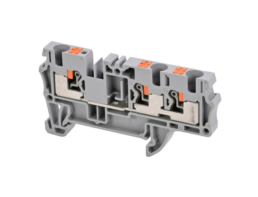 Afbeelding van rijgklem push-in  multi 2-1 4.0mm2 grijs Cembre