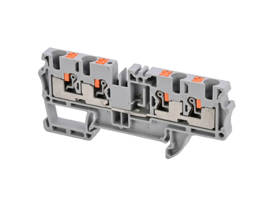 Afbeelding van rijgklem push-in  multi 2-2 4.0mm2 grijs Cembre