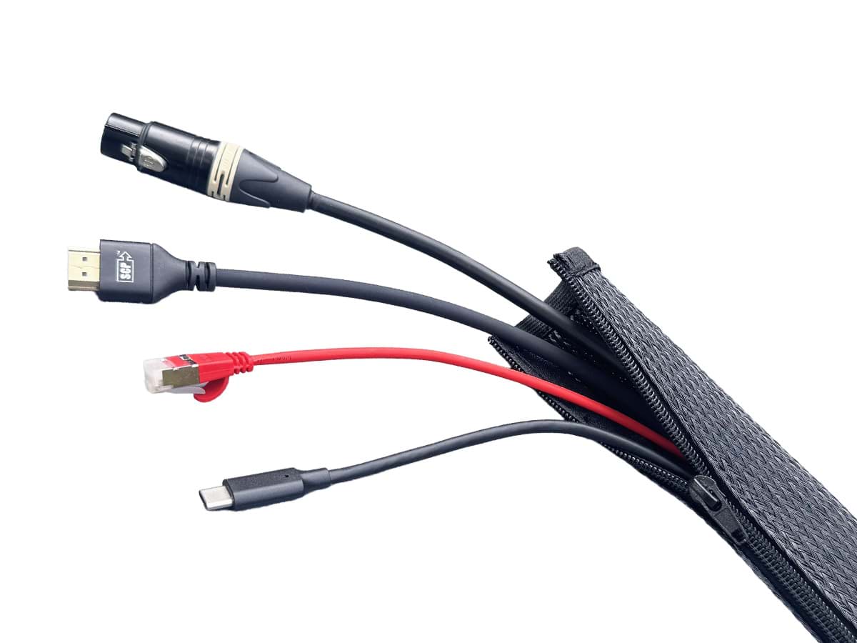Picture of Cable Sock with Zipper d20mm Black  0.5m Promes